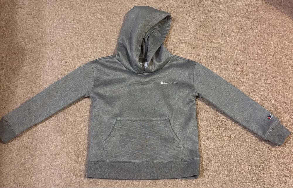 Champion Hoodie Kids Size 6 Gray Pullover Sweatshirt